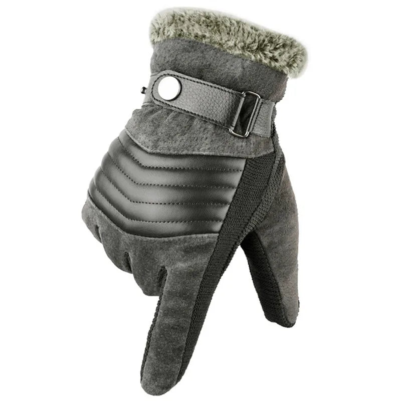 Luvas Masculinas de Inverno em Material Premium com Função Touch