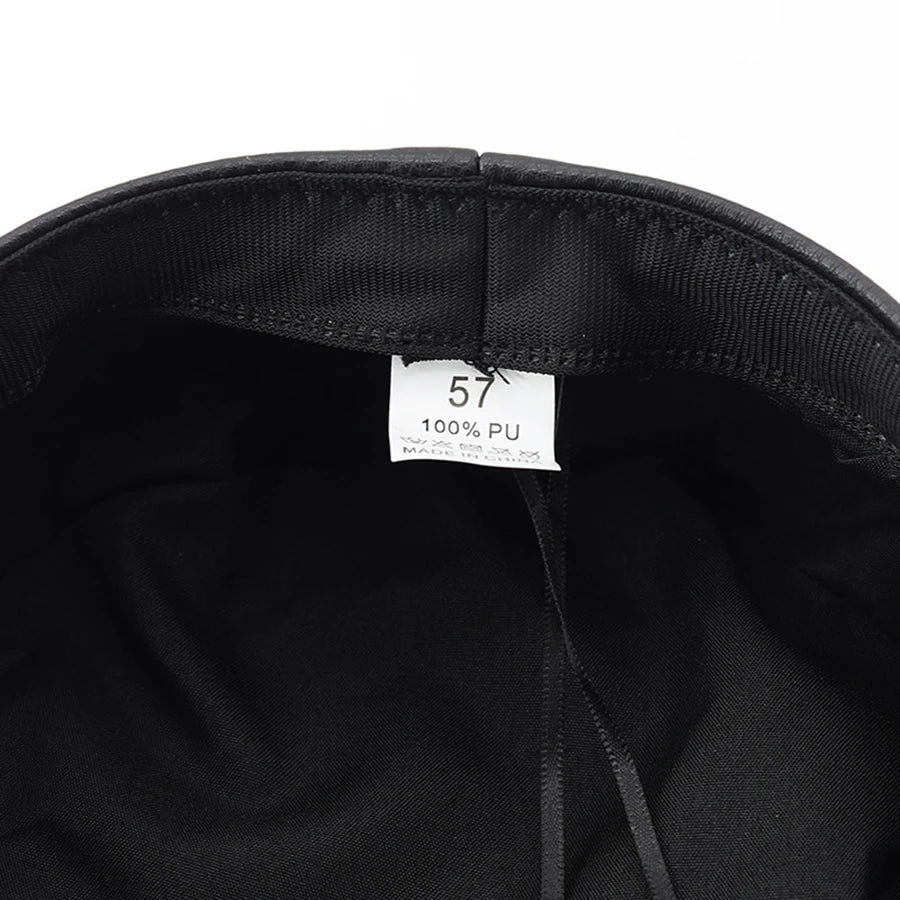 Boina Trendy Feminina em Couro Sintético – Visual Militar e Elegante – (Promoção de Inverno 2025)
