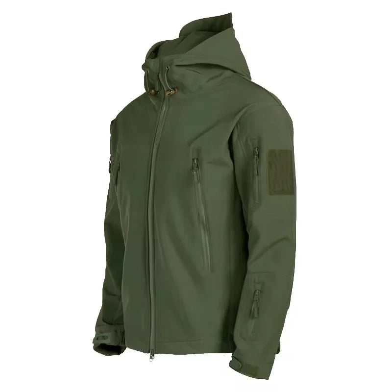 Jaqueta Tática Masculina Impermeável Corta-Vento com Capuz - (Promoção de Inverno 2025)