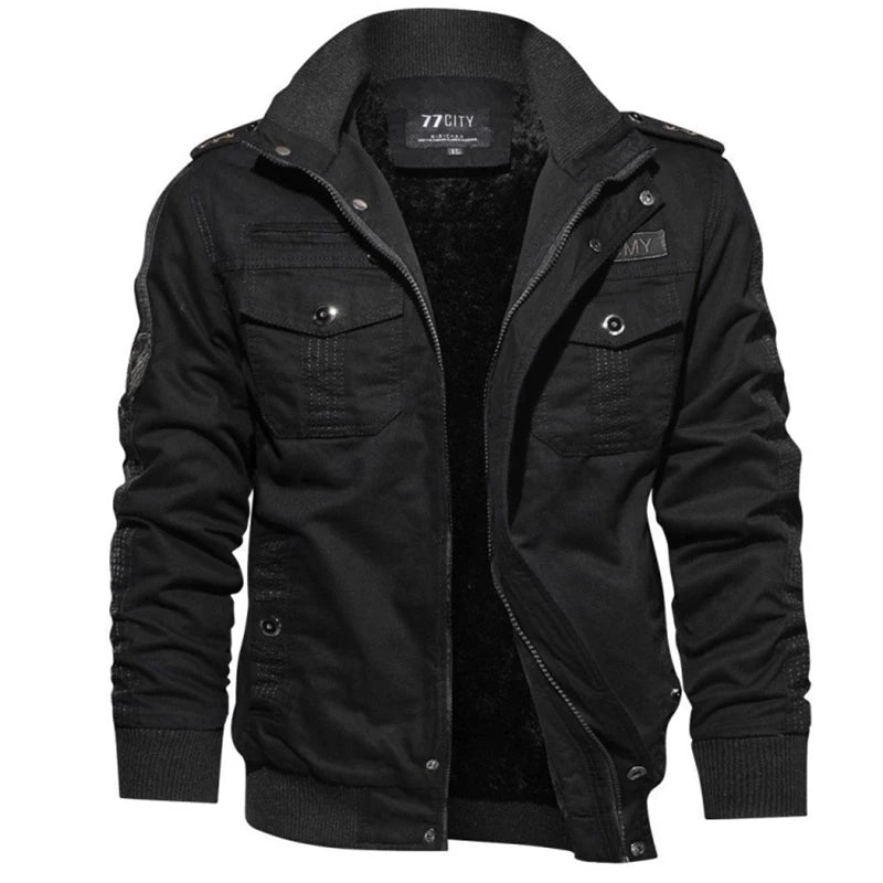 Jaqueta Tática Masculina Para Inverno Fleece com Bolsos - (Promoção de Inverno 2025)
