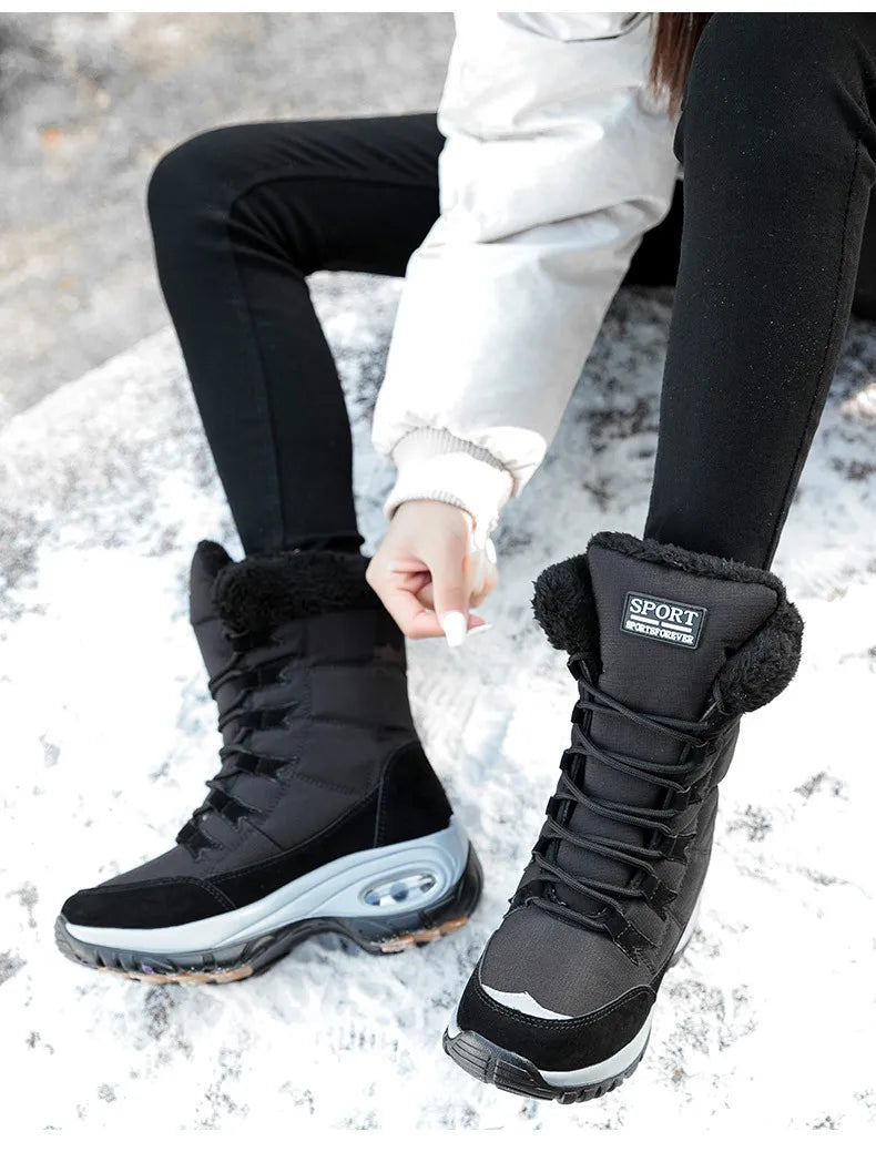 Bota de Inverno Neve de Lã Impermeável Essencial Confort