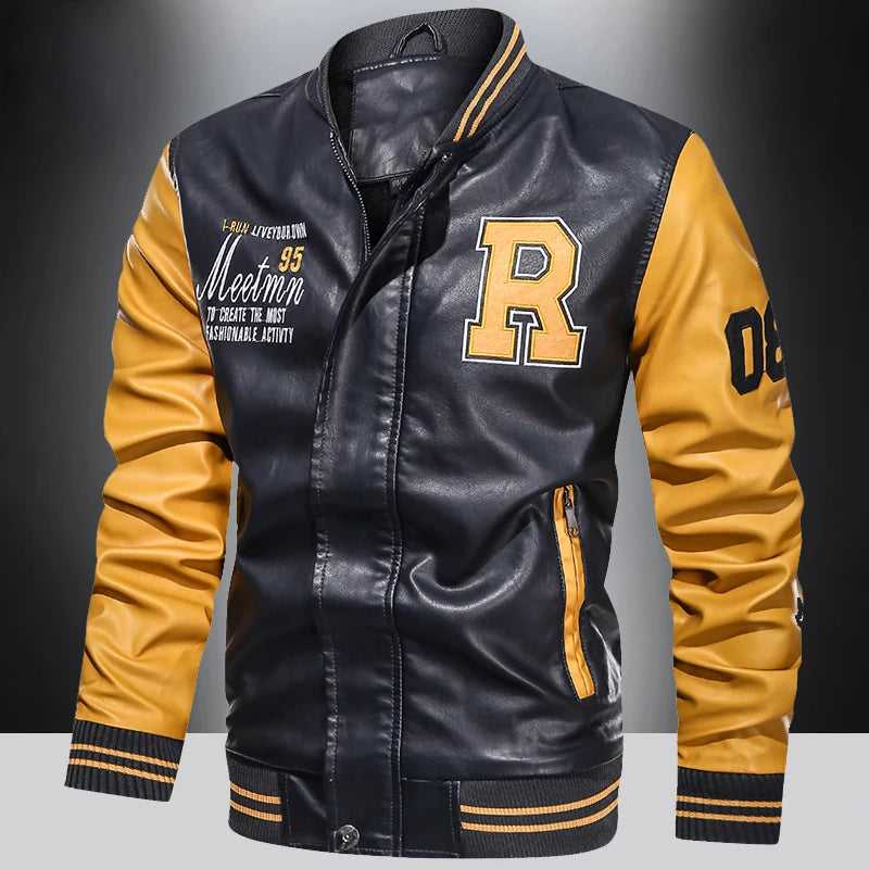 Jaqueta Masculina de Motoqueiro com Proteção Acabamento Impermeável Estilo Racing – (Promoção de Inverno 2025)