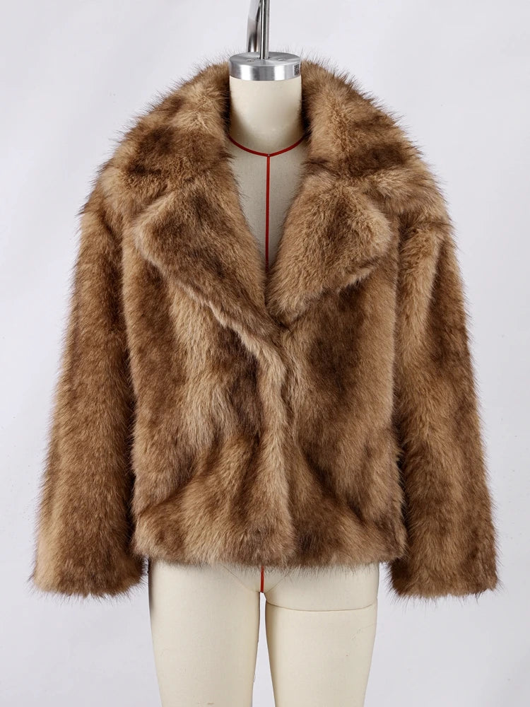 Casaco Feminino Elegante com Lapela Forro Peluciado Manga Longa Vintage – (Promoção de Inverno 2025)