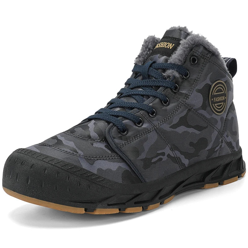 Bota Masculina de Inverno Antiderrapante com Forro Quente Leve e Minimalista – (Promoção de Inverno 2025)