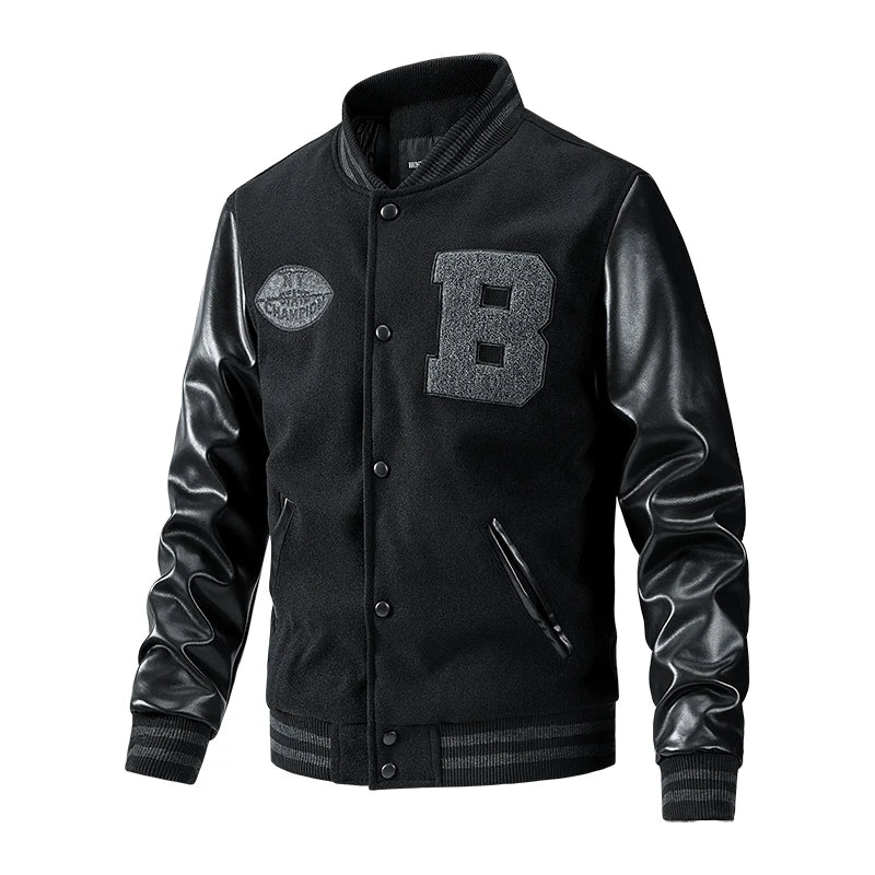 Jaqueta Masculina Baseball Larga Estilo Casual - (Promoção de Inverno 2025)