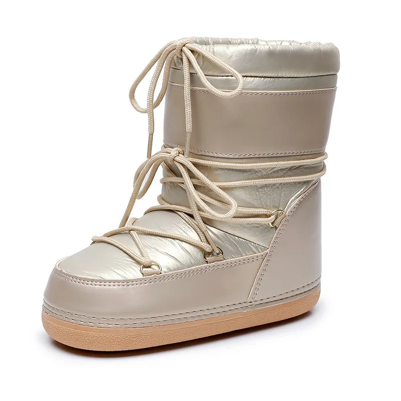Bota Feminina Impermeável com Cano Curto e Solado Antiderrapante Estilo Moderno Conforto Térmico – (Promoção de Inverno 2025)