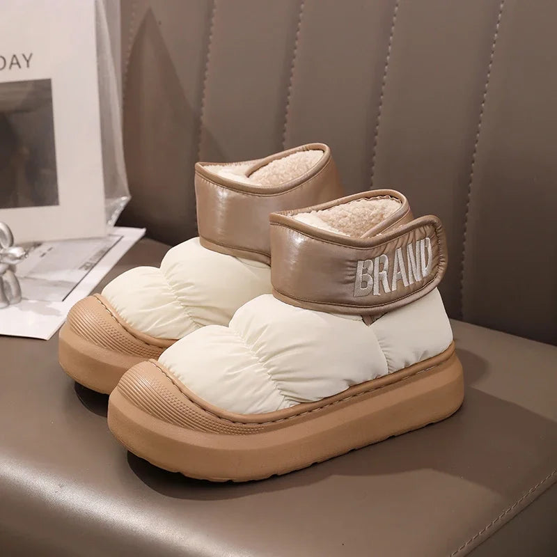 Bota Feminina Para Inverno Impermeável Cano Curto com Forro de Algodão (Promoção de Inverno 2025)