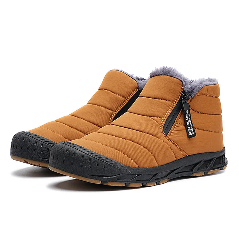 Bota Masculina de Inverno com Zíper e Forro Interno Confortável - (Promoção de Inverno 2025)