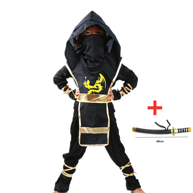 Fantasia Infantil Ninja Preto – Conjunto com Máscara e Acessórios