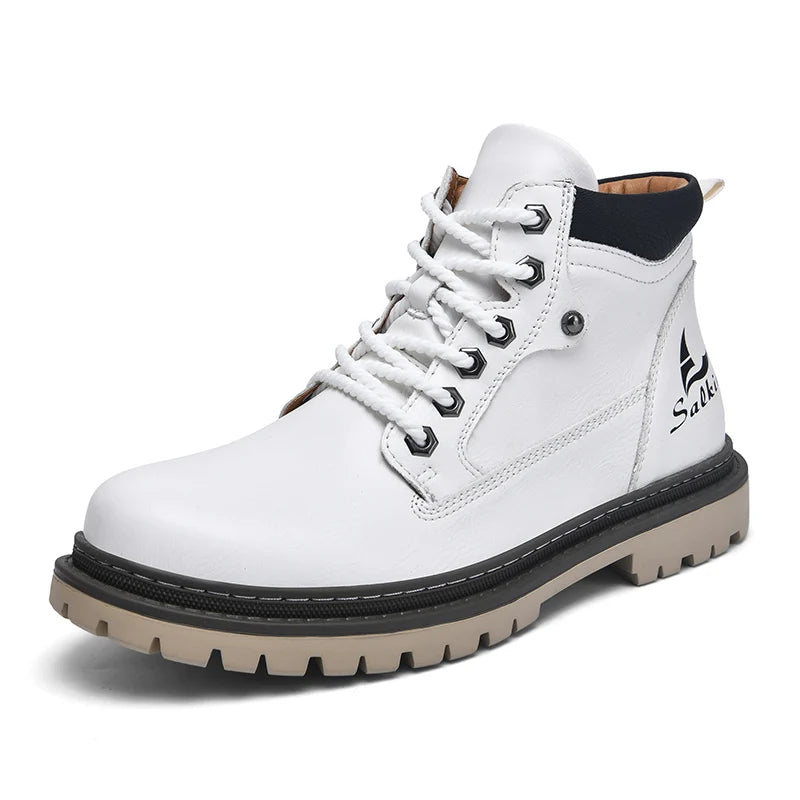 Bota Masculina de Cano Alto para Trilhas com Design Artesanal Solado Antiderrapante – (Promoção de Inverno 2025)
