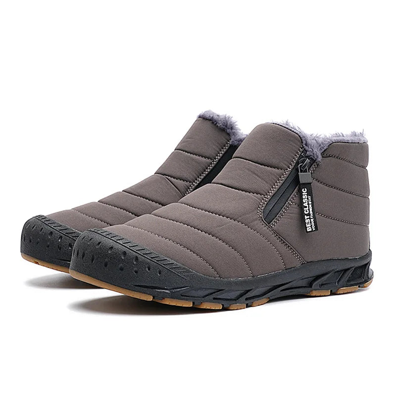 Bota Masculina de Inverno com Zíper e Forro Interno Confortável - (Promoção de Inverno 2025)