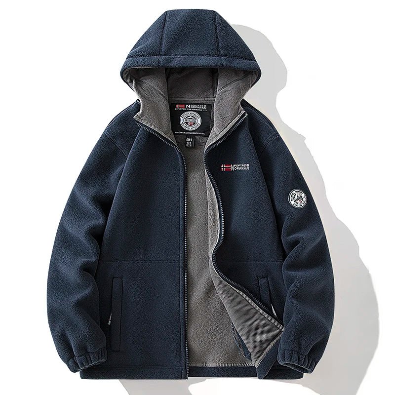 Jaqueta Masculina Polar para Inverno com Bolsos Casual - (Promoção de Inverno 2025)