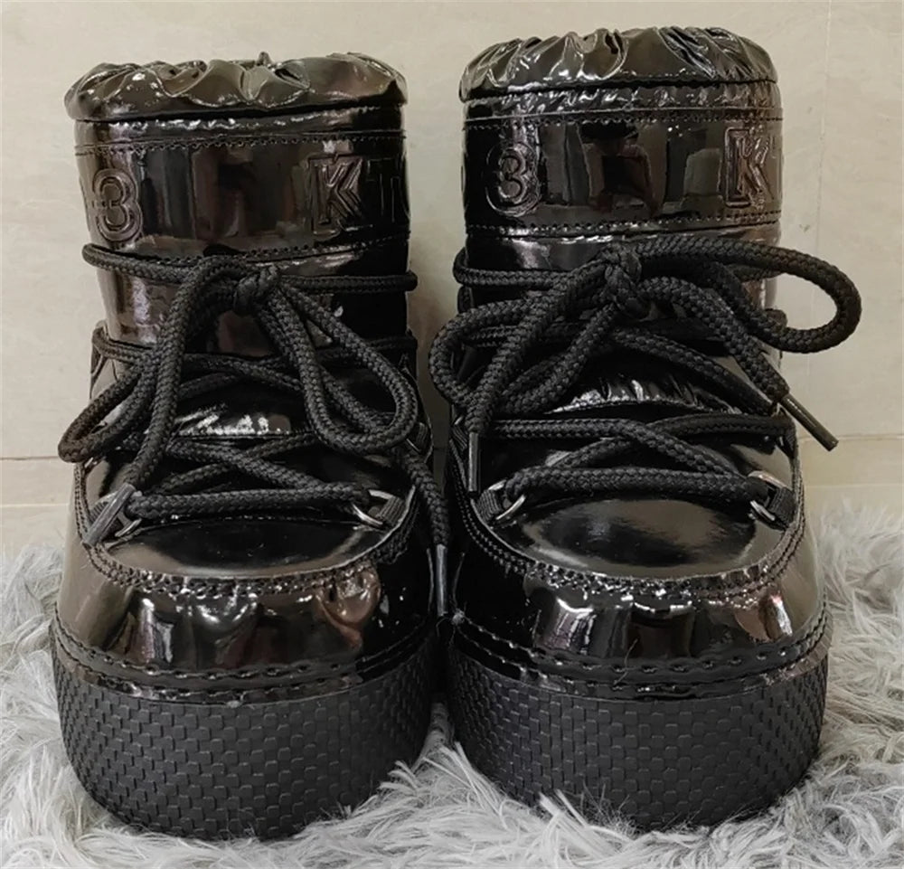 Bota Plataforma Feminina Cano Curto Impermeável Conforto e Estilo Para o Inverno – (Promoção de Inverno 2025)