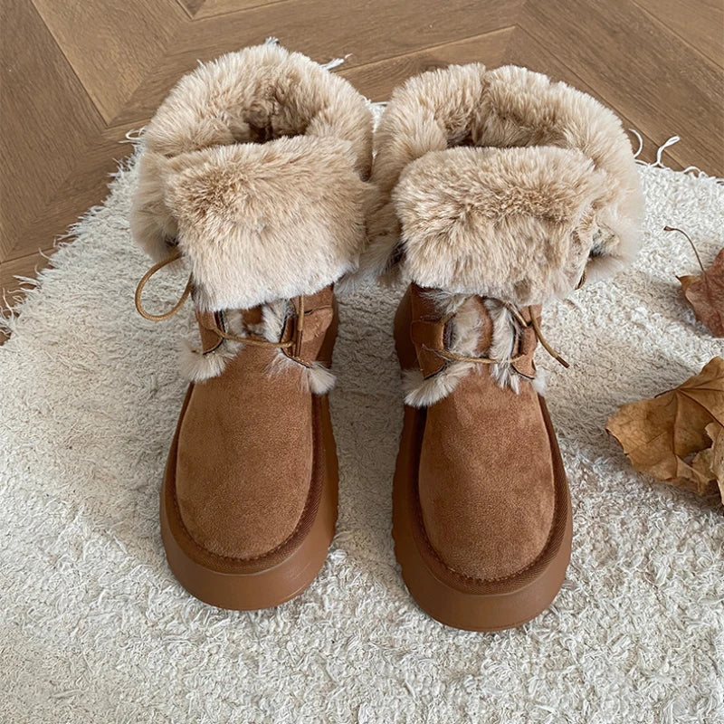 Bota Feminina Retrô com Solado Grosso Estilo Elegante Antiderrapante – (Promoção de Inverno 2025)
