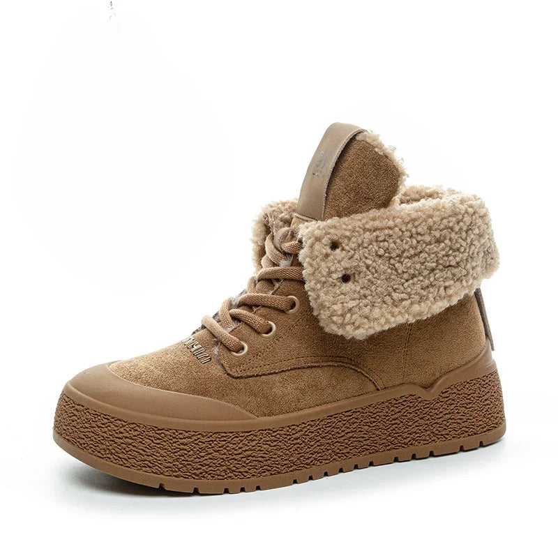 Bota Curta Feminina Plataforma Antiderrapante Conforto e Estilo Para Inverno – (Promoção de Inverno 2025)