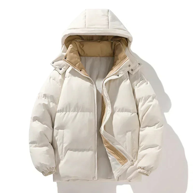 Jaqueta Masculina Para Inverno Térmica com Capuz Removível Acabamento Impermeável – (Promoção de Inverno 2025)