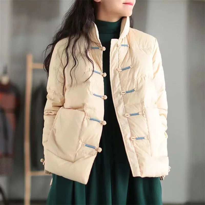 Casaco Feminino Acolchoado Para Inverno de Algodão (Promoção de Inverno 2025)