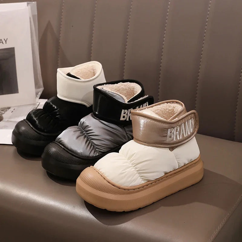 Bota Feminina Para Inverno Impermeável Cano Curto com Forro de Algodão (Promoção de Inverno 2025)