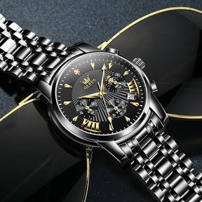Relógio Masculino Olevs Saint Laurent Black