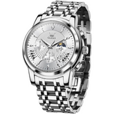 Relógio Masculino Olevs Saint Laurent Silver