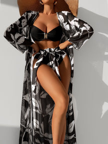 Biquíni Tropical Com Kimono