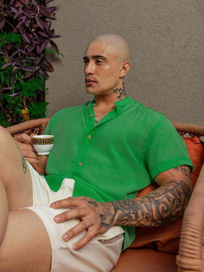 Camisa Masculina Manga Curta Gola Padre Qualidade Premium