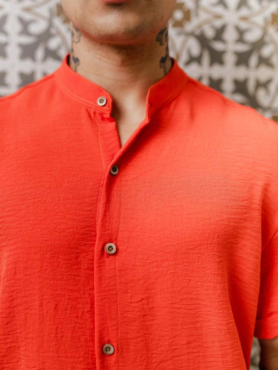 Camisa Masculina Manga Curta Gola Padre Qualidade Premium