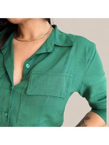 Camisa Social Feminina Manga Longa