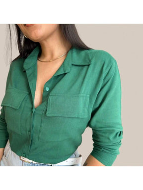 Camisa Social Feminina Manga Longa