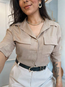 Camisa Social Feminina Manga Longa