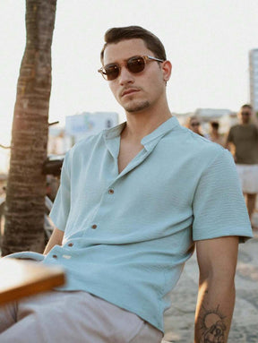 Camisa Masculina Manga Curta Gola Padre Qualidade Premium