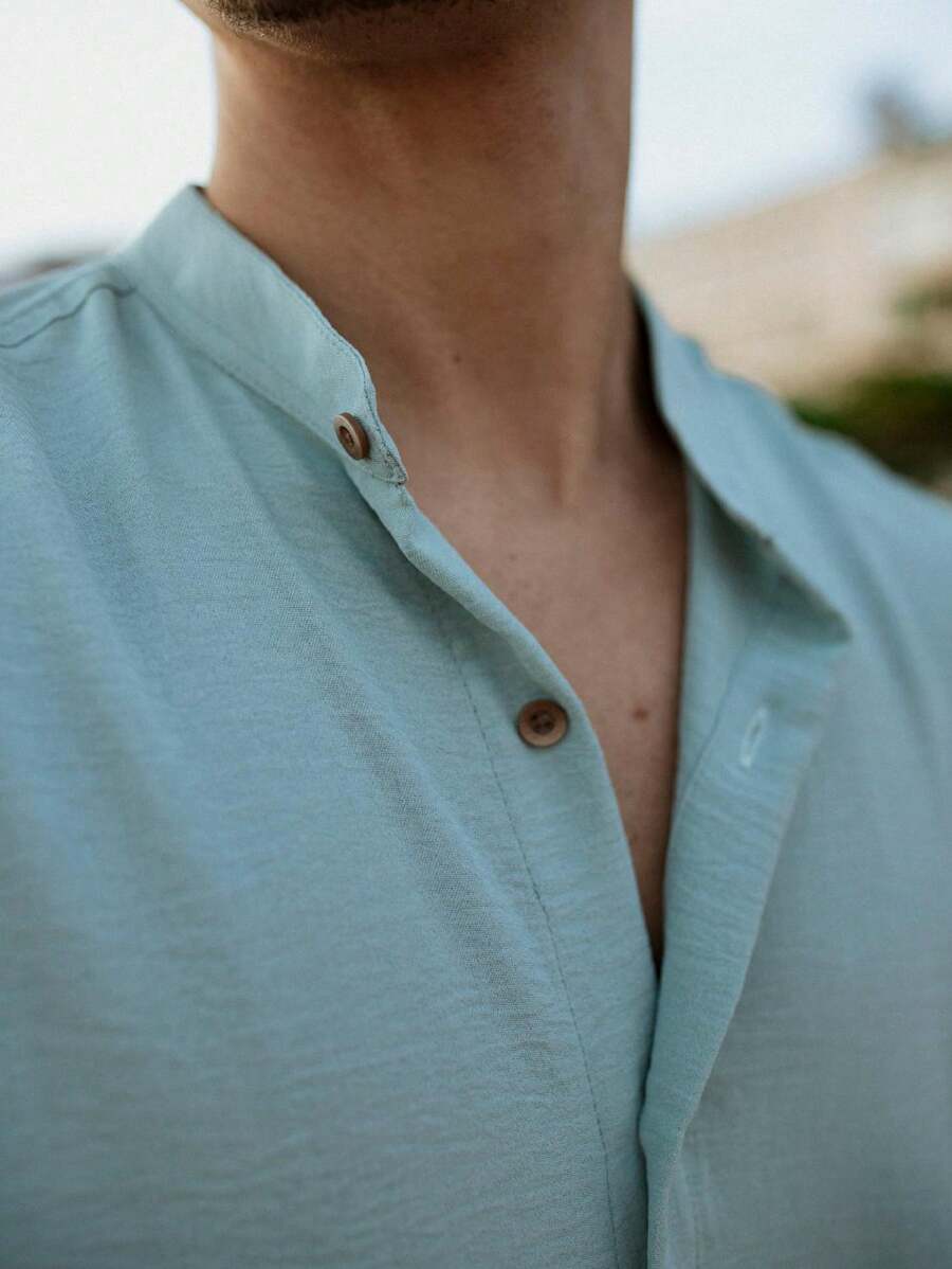 Camisa Masculina Manga Curta Gola Padre Qualidade Premium