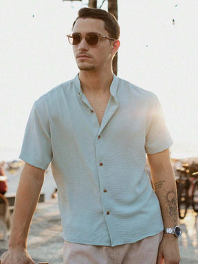 Camisa Masculina Manga Curta Gola Padre Qualidade Premium