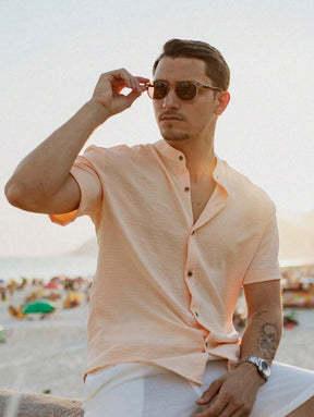 Camisa Masculina Manga Curta Gola Padre Qualidade Premium