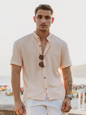 Camisa Masculina Manga Curta Gola Padre Qualidade Premium