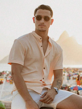 Camisa Masculina Manga Curta Gola Padre Qualidade Premium