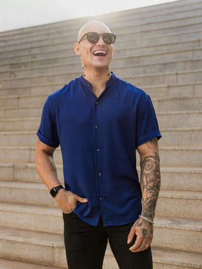 Camisa Masculina Manga Curta Gola Padre Qualidade Premium