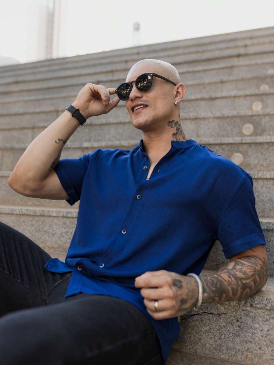 Camisa Masculina Manga Curta Gola Padre Qualidade Premium