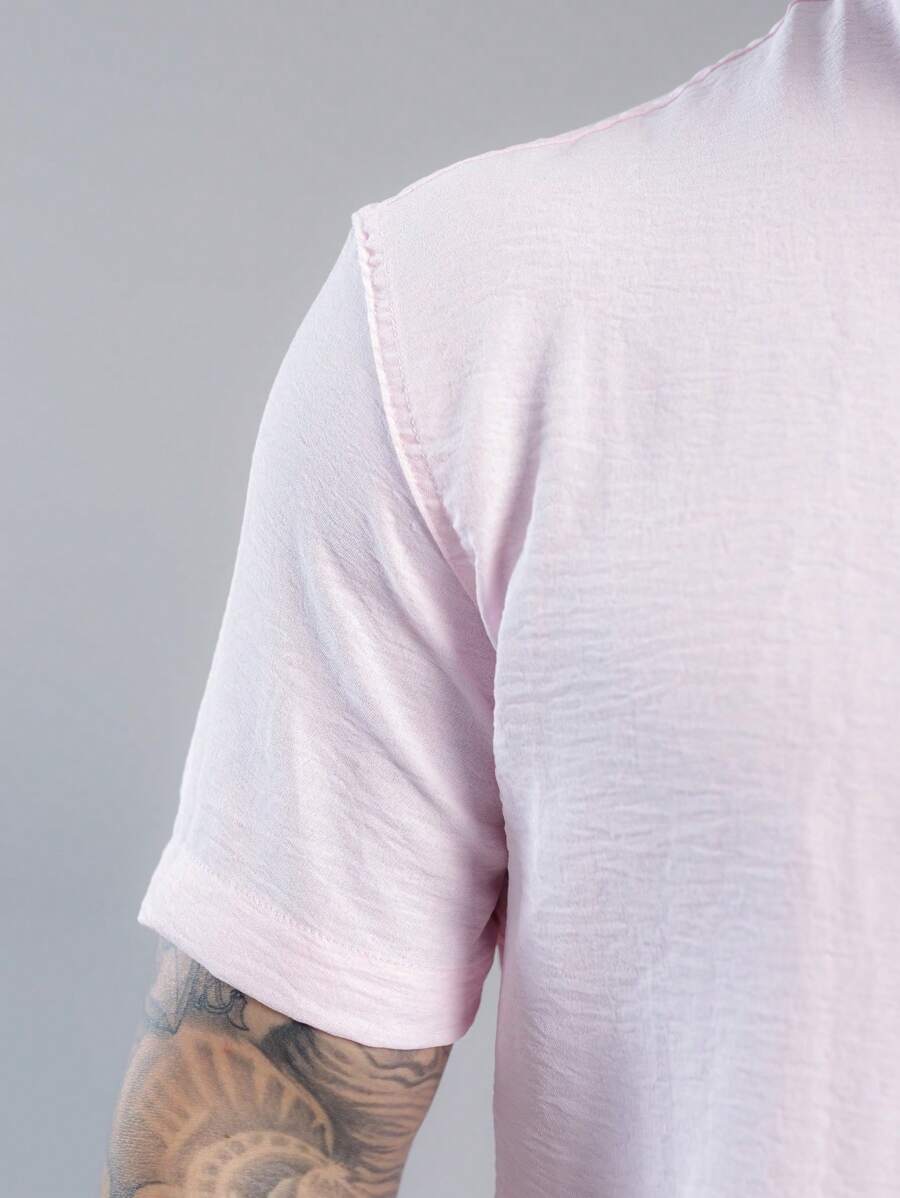 Camisa Masculina Manga Curta Gola Padre Qualidade Premium