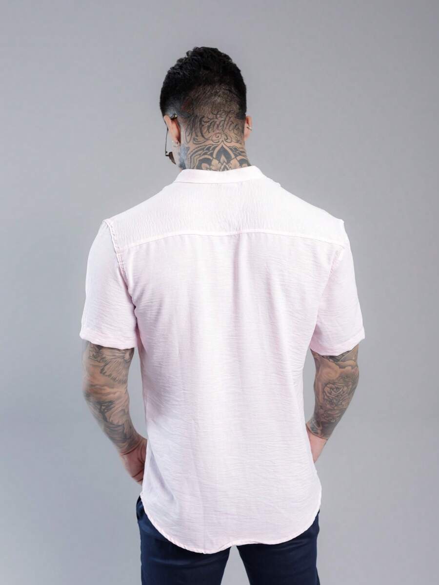 Camisa Masculina Manga Curta Gola Padre Qualidade Premium