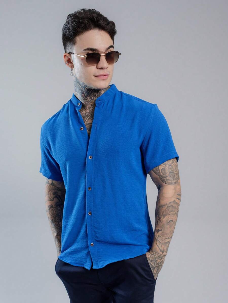 Camisa Masculina Manga Curta Gola Padre Qualidade Premium