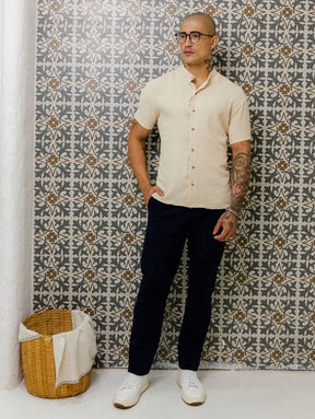 Camisa Masculina Manga Curta Gola Padre Qualidade Premium