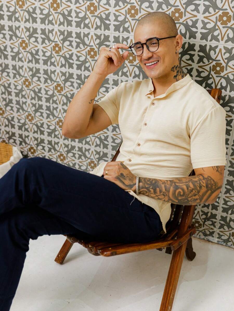 Camisa Masculina Manga Curta Gola Padre Qualidade Premium