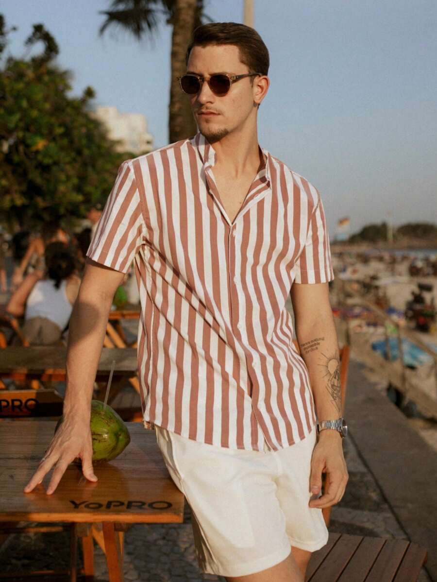 Camisa Masculina Manga Curta Gola Padre Qualidade Premium