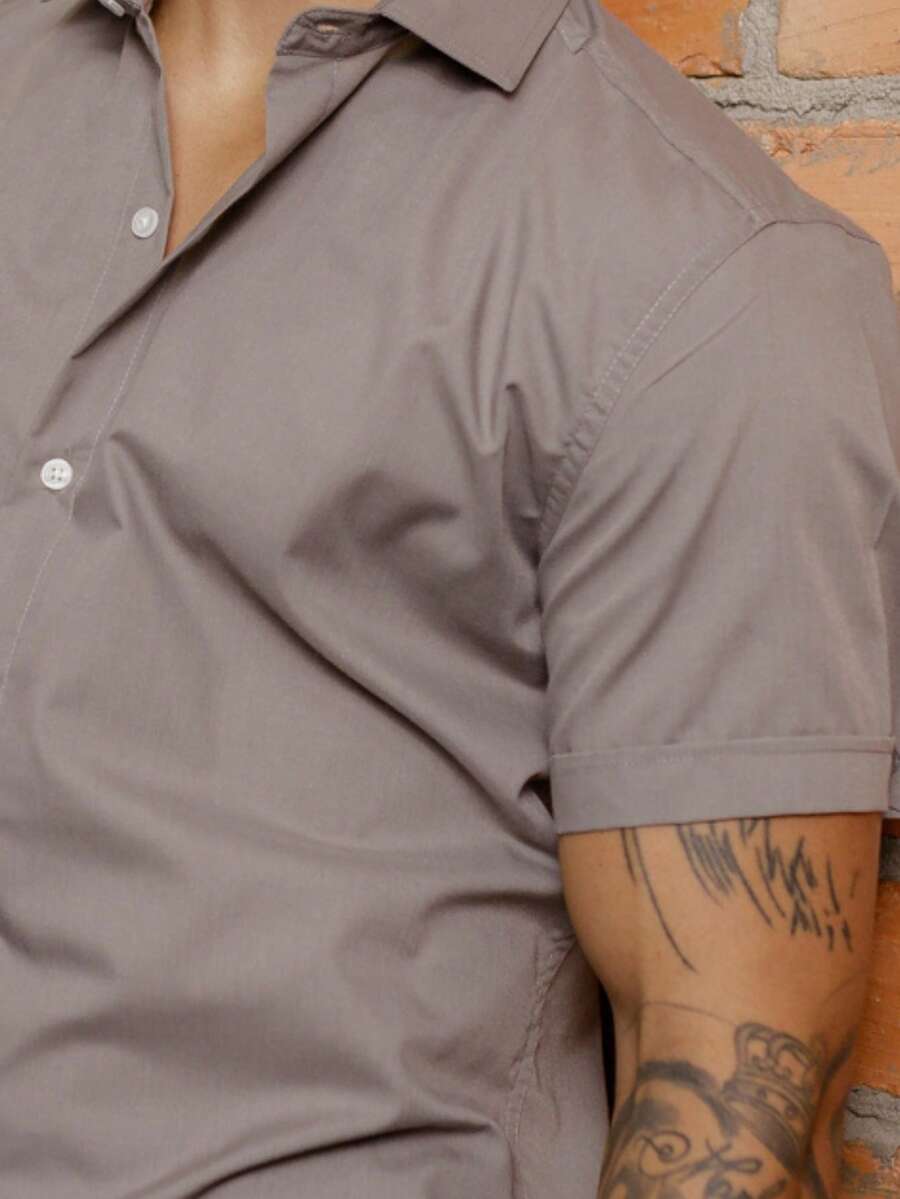 Camisa Masculina Manga Curta Gola Padre Qualidade Premium