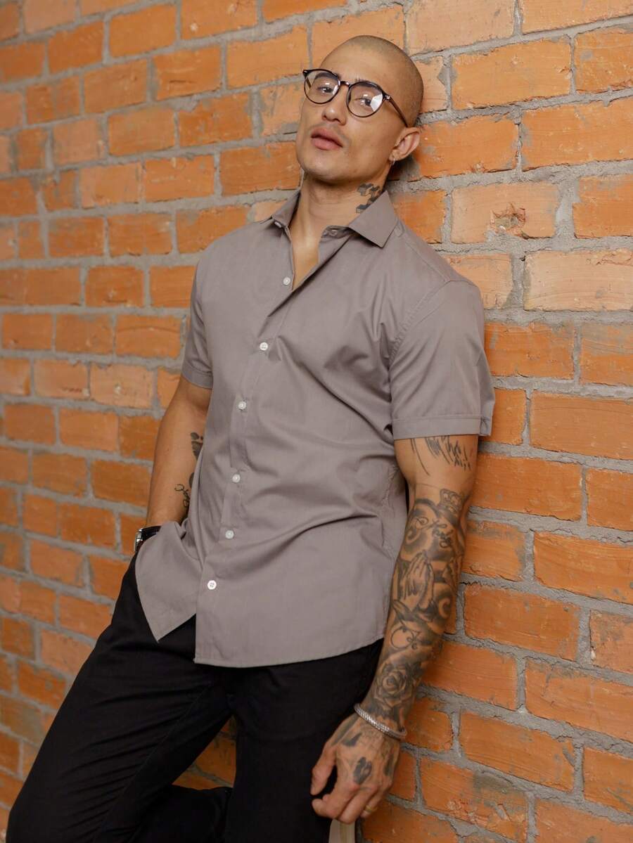 Camisa Masculina Manga Curta Gola Padre Qualidade Premium