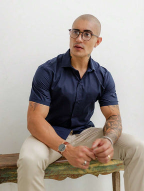Camisa Masculina Manga Curta Gola Padre Qualidade Premium