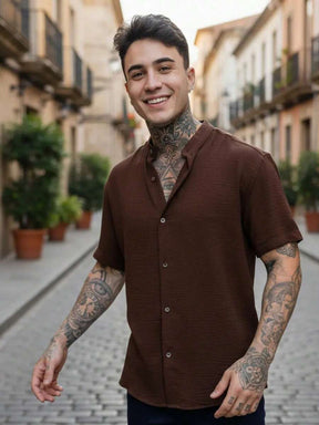Camisa Masculina Manga Curta Gola Padre Qualidade Premium