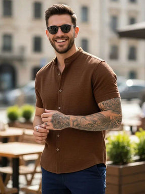 Camisa Masculina Manga Curta Gola Padre Qualidade Premium