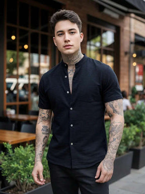 Camisa Masculina Manga Curta Gola Padre Qualidade Premium